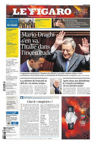 Le Figaro du Vendredi 22 Juillet 2022