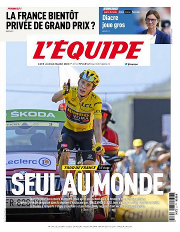 L’equipe du Vendredi 22 Juillet 2022