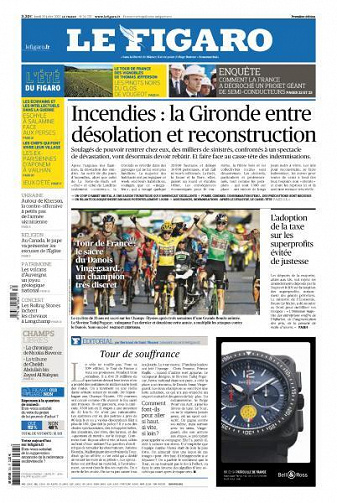 Le Figaro du Lundi 25 Juillet 2022