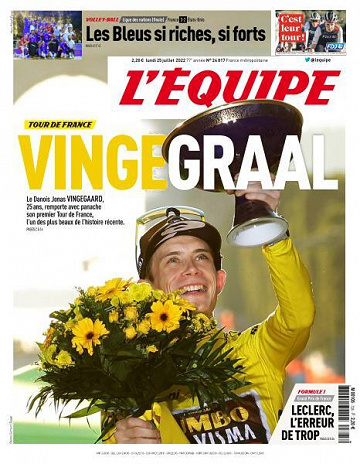L’equipe du Lundi 25 Juillet 2022