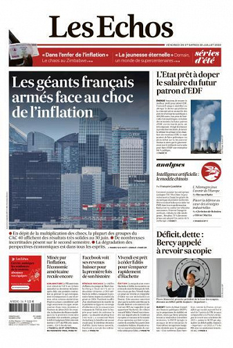 Les Echos du Vendredi 29 et Samedi 30 Juillet 2022