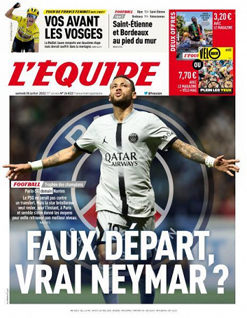 L’equipe du Samedi 30 Juillet 2022