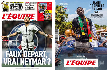 Pack L’Equipe + L’Equipe Magazine - Samedi 30 Juillet 2022