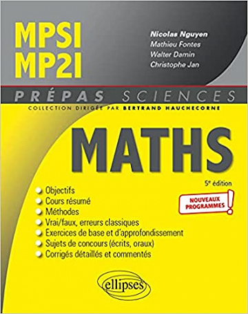 Collectif, "Maths MPSI, MP2I : nouveaux programmes", 5è éd. (2021)