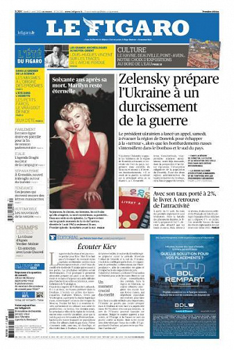 Le Figaro du Lundi 1er Août 2022