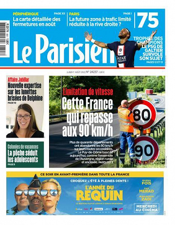 Le Parisien du Lundi 1er Août 2022