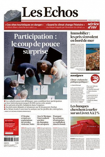 Les Echos du Mardi 2 Août 2022