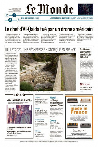 Le Monde du Mercredi 3 Août 2022