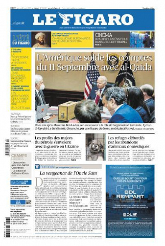 Le Figaro du Mercredi 3 Août 2022