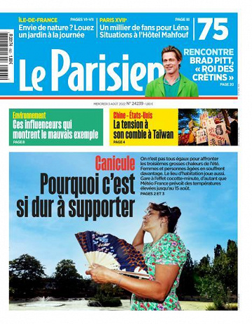 Le Parisien du Mercredi 3 Août 2022