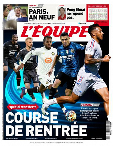 L’equipe du Jeudi 4 Août 2022
