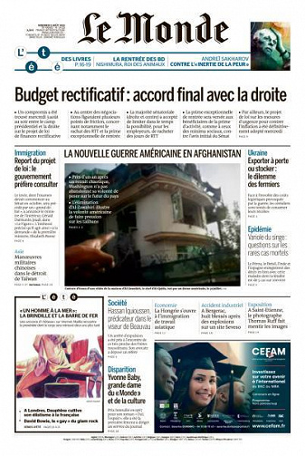 Le Monde du Vendredi 5 Août 2022