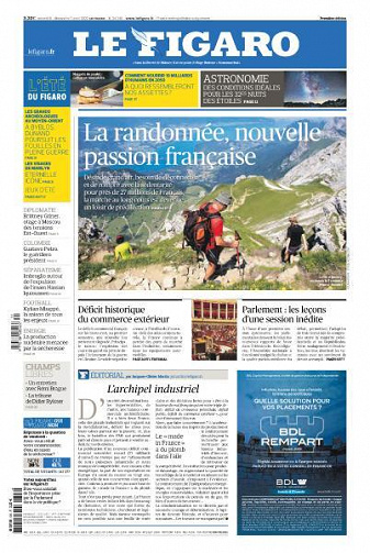 Le Figaro du Samedi 6 et Dimanche 7 Août 2022