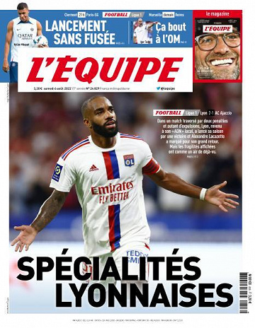L’equipe du Samedi 6 Août 2022