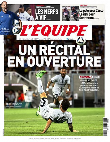 L’equipe du Dimanche 7 Août 2022