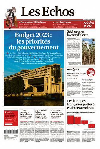 Les Echos du Lundi 8 Août 2022