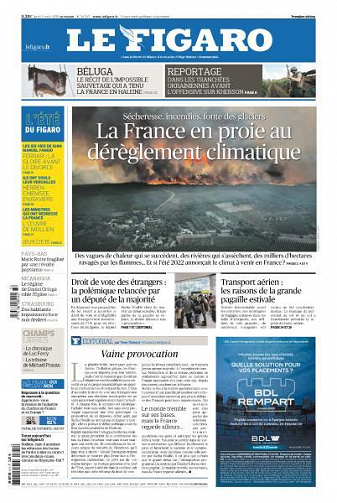 Le Figaro du Jeudi 11 Août 2022