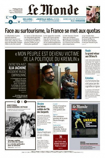 Le Monde du Vendredi 12 Août 2022