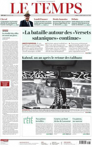 Le Temps - 15 Août 2022
