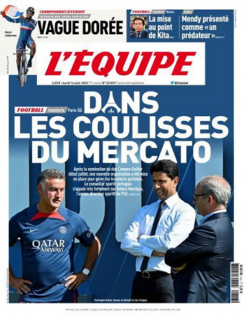 L’equipe du Mardi 16 Août 2022