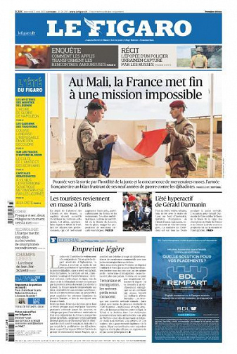 Le Figaro du Mercredi 17 Août 2022