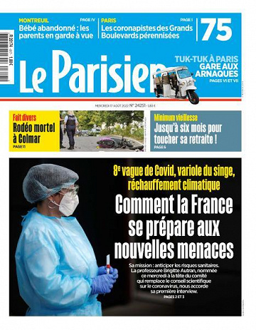 Le Parisien du Mercredi 17 Août 2022