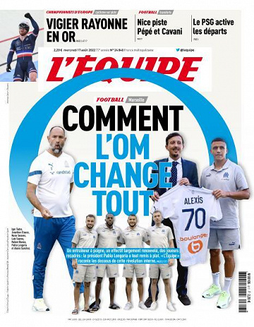 L’equipe du Mercredi 17 Août 2022