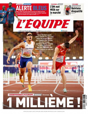 L’equipe du Jeudi 18 Août 2022
