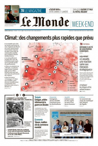 Le Monde du Samedi 20 Août 2022