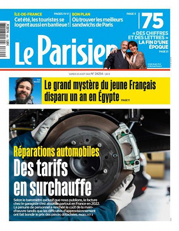 Le Parisien du Samedi 20 Août 2022