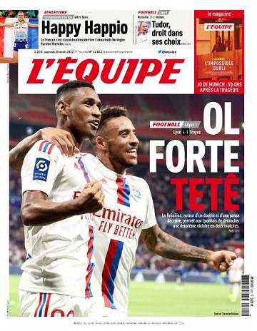 L’equipe du Samedi 20 Août 2022