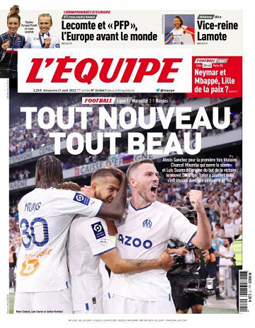 L’equipe du Dimanche 21 Août 2022