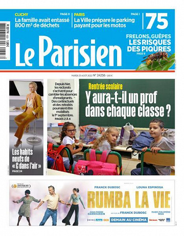 Le Parisien du Mardi 23 Août 2022