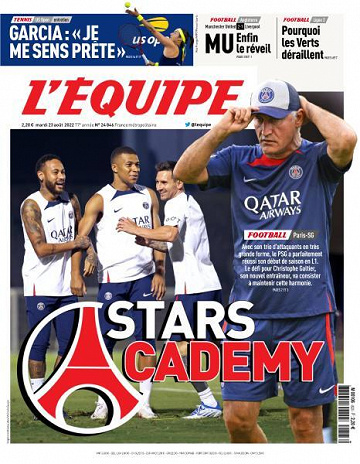 L’equipe du Mardi 23 Août 2022