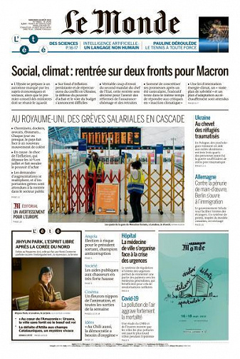Le Monde du Mercredi 24 Août 2022