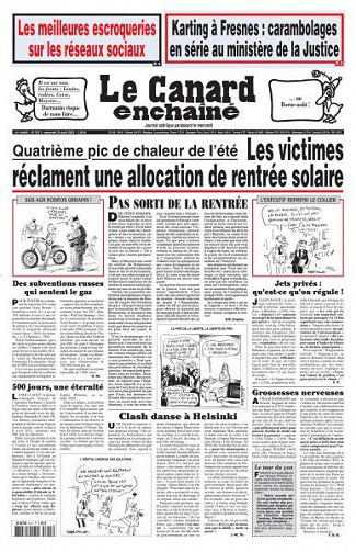 Le Canard enchaîné - 24 Août 2022