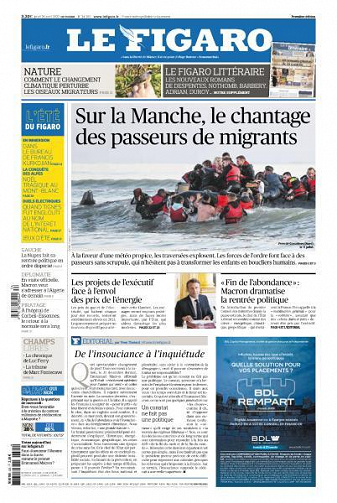 Le Figaro du Jeudi 25 Août 2022