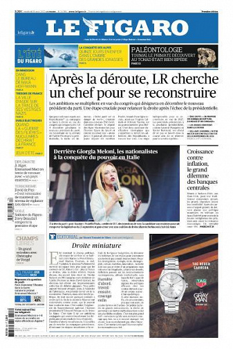 Le Figaro du Vendredi 26 Août 2022