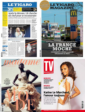 Pack Le Figaro et ses 3 suppléments - Vendredi 26 Août 2022