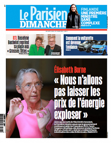 Le Parisien du Dimanche 28 Août 2022