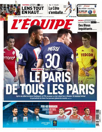 L’equipe du Dimanche 28 Août 2022
