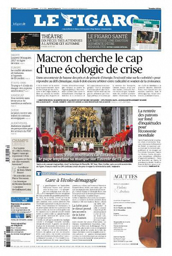 Le Figaro du Lundi 29 Août 2022