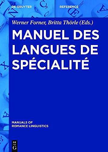 Werner Forner, "Manuel Des Langues De Specialite"