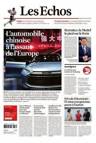Les Echos du Mardi 30 Août 2022