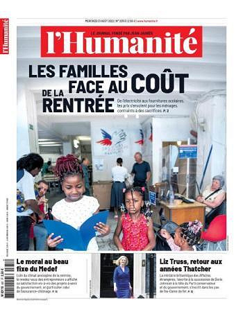 L’Humanite - 31 Août 2022