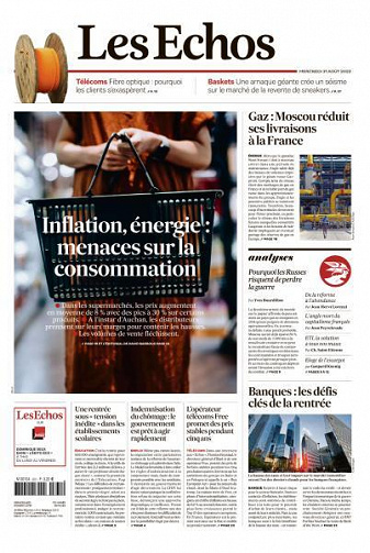 Les Echos du Mercredi 31 Août 2022