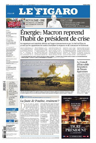 Le Figaro du Mercredi 31 Août 2022