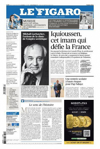 Le Figaro du Jeudi 1er Septembre 2022