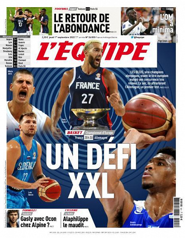 L’equipe du Jeudi 1er Septembre 2022