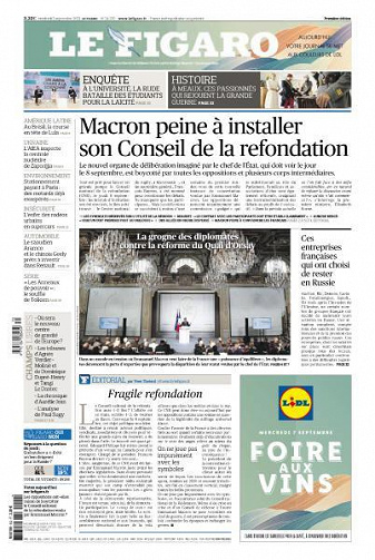 Le Figaro du Vendredi 2 Septembre 2022